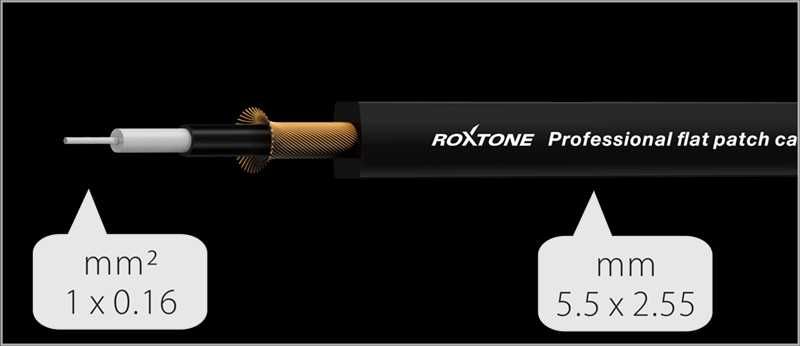 Kabel instrumentalny Wtyk Kątowy Jack 6.3mm 30cm Roxtone FPJJ100L0003