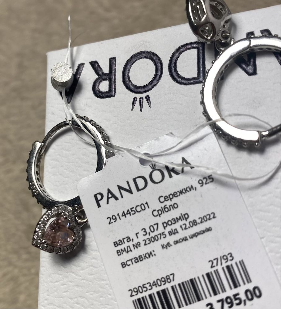 Сережки Pandora