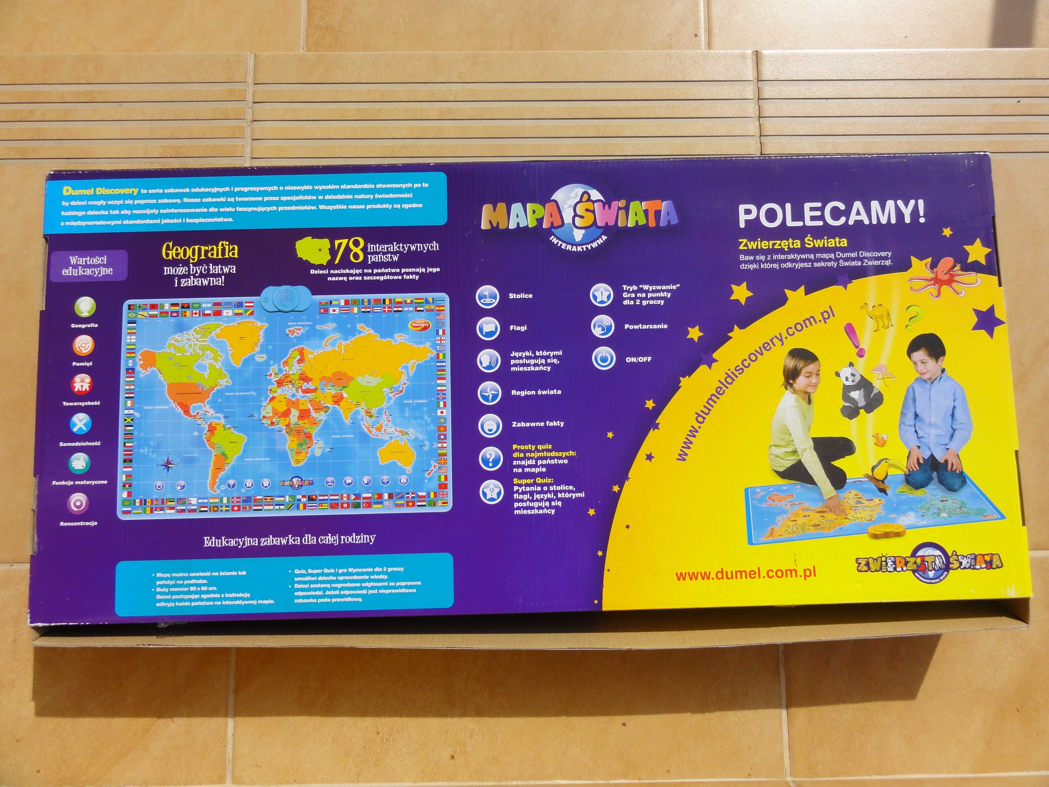 Mapa świata interaktywna Dumel
