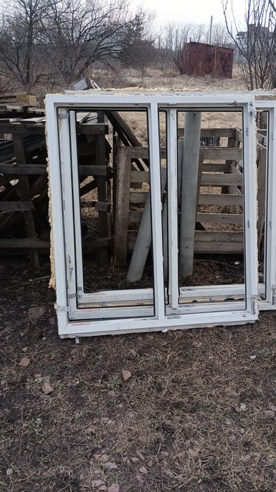 Пластиковые окна aluplast б/у, стеклопакеты, створки, подоконники, шта