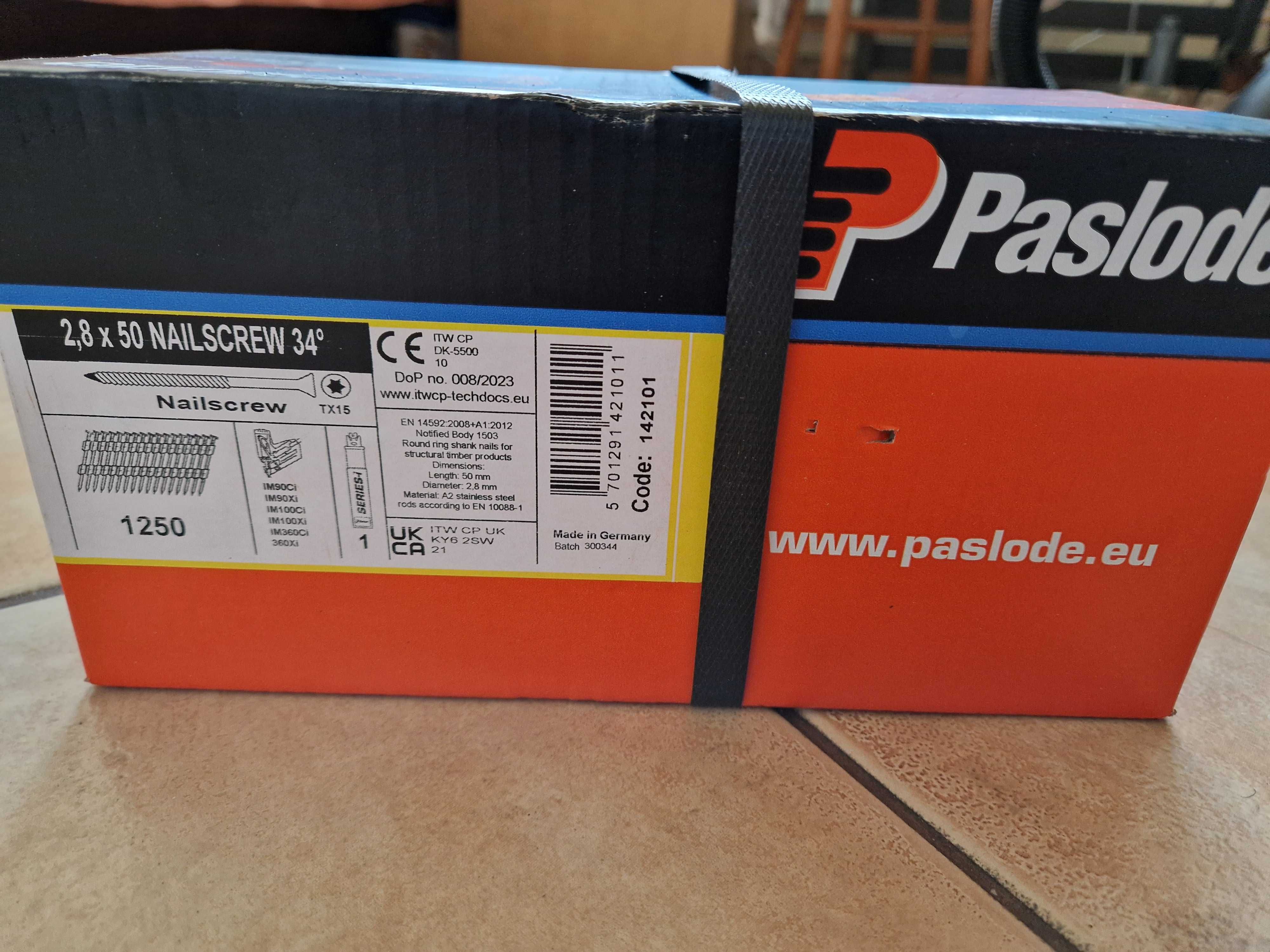 Gwoździe ze stali nierdzewnej Paslode 2,8x50