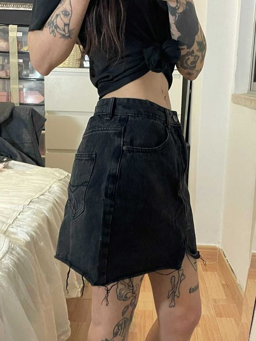 Saia de ganga preta pull&bear usei 1x