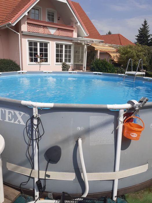 Basen INTEX o wymiarach 457 cm x 122 cm  ZESTAW/ SOLARY / PRYSZNIC