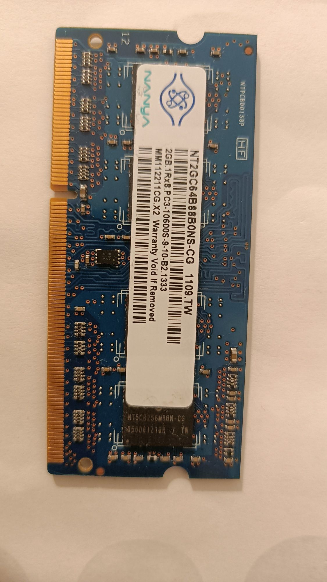 Pamięć RAM so-dimm ddr3 2 GB 1333 MHz