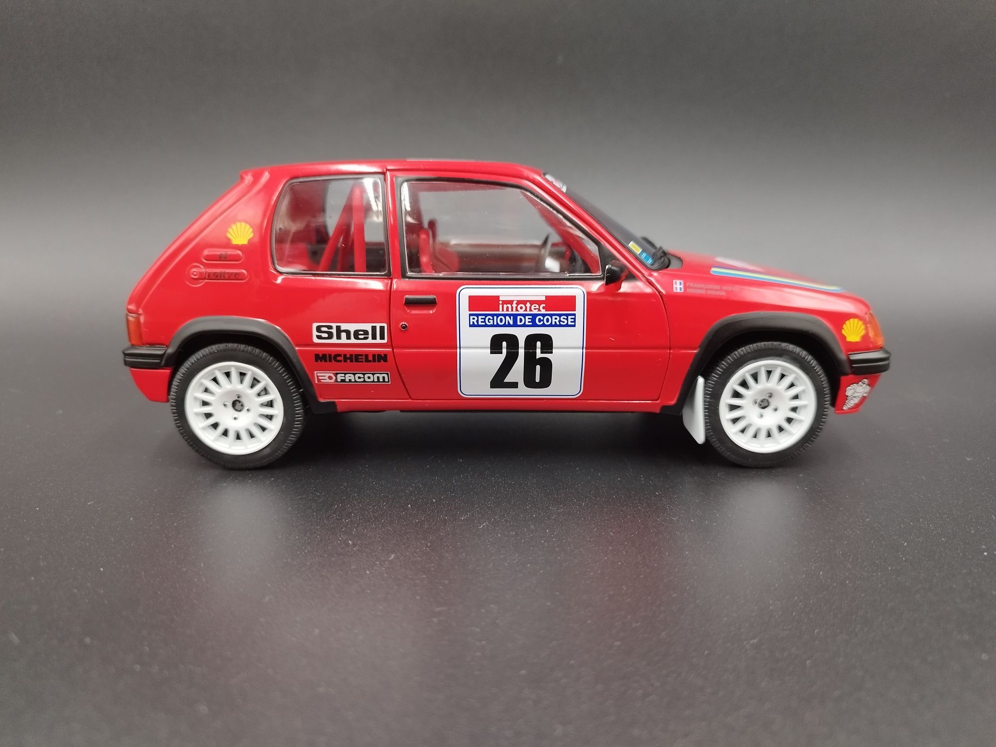 1:18 Solido 1990 Peugeot 205 #26 Rallye Tour De Corse model nowy