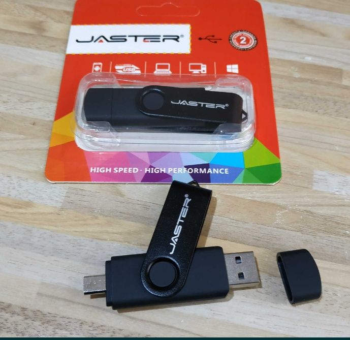 Флешка Usb-flash OTG micro-usb 32 гб Jaster черная