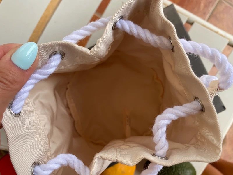 Christian Dior CD Woreczek worek kosmetyczka torebka nude ekri lyocell