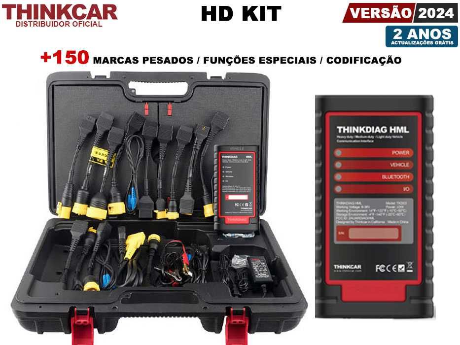 ThinkCar HD KIT Diagnóstico OBD Pesados 24V + Kit Adaptadores (NOVO)