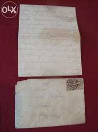 Stara koperta, list z ciekawą datą nadania 22.2.22 r. Pszczyna