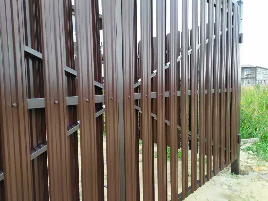 Сборной каркас Профнастил/штахетник..Забор,ограждение+монтаж под ключ.