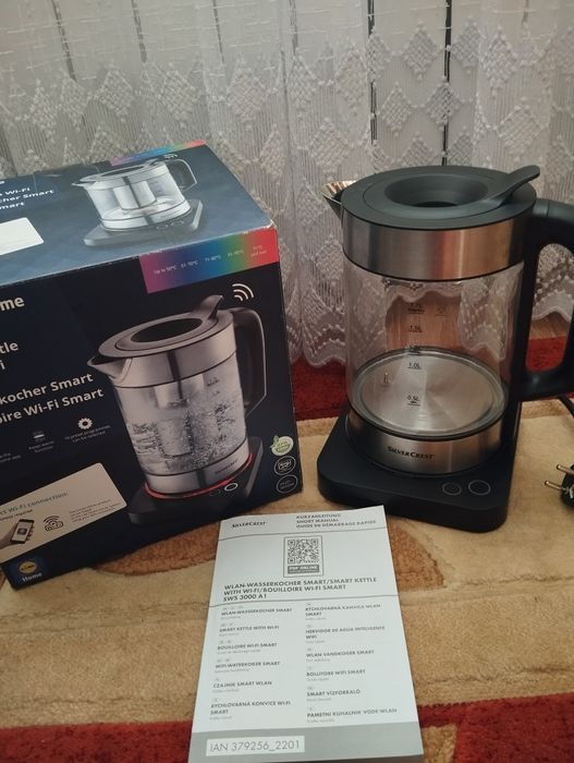 Розумний чайник Silvercrest Smart Kettle з Wi-Fi (модель SWS 3000 A1).