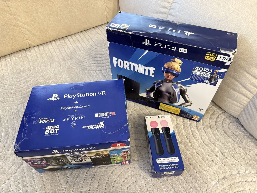 Sony PS4 PRO 1T | Google VR | Pady Move Kamera | Zestaw | Gry | IDEAŁ