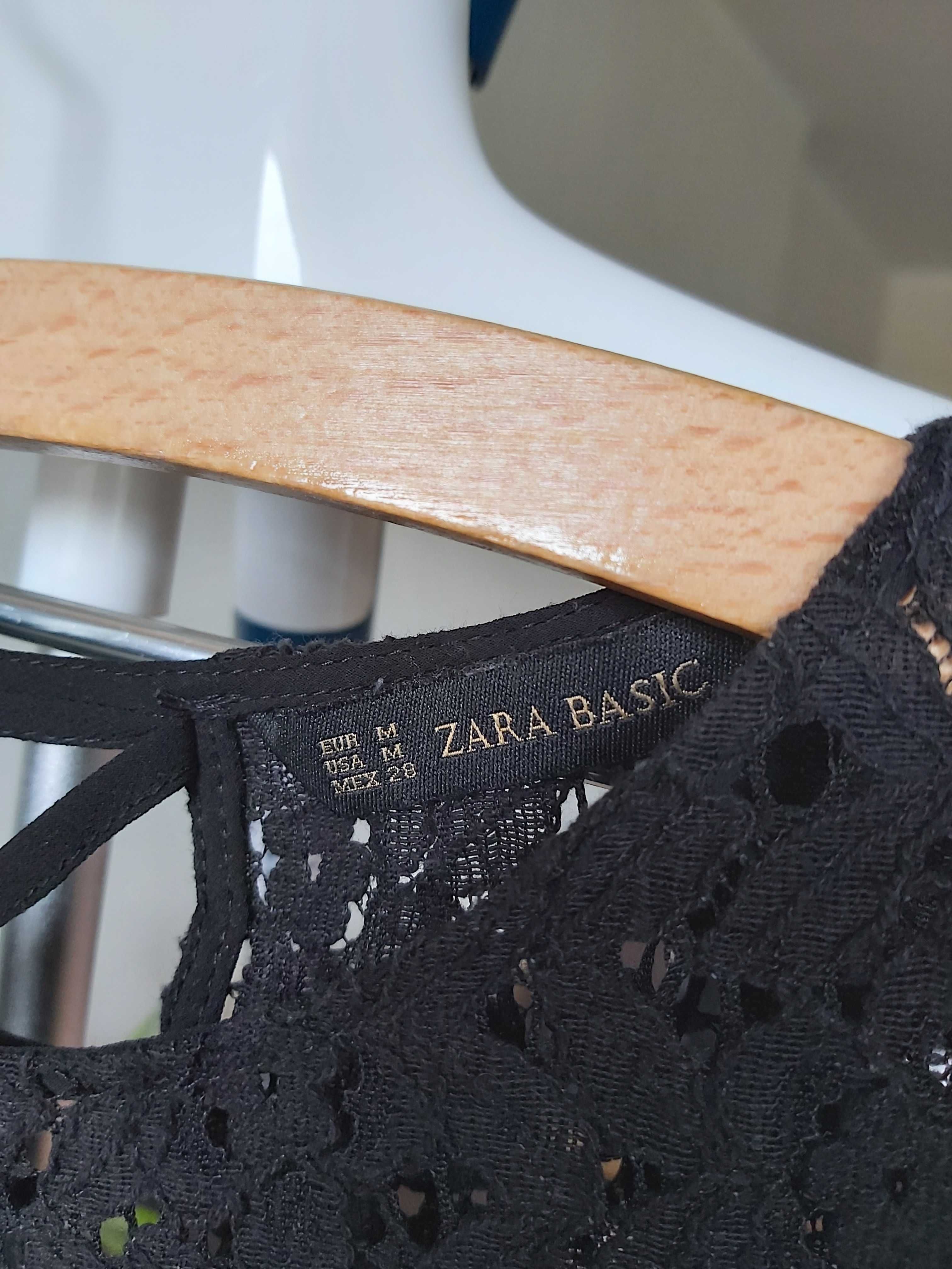 Czarna koszulka Zara r. S