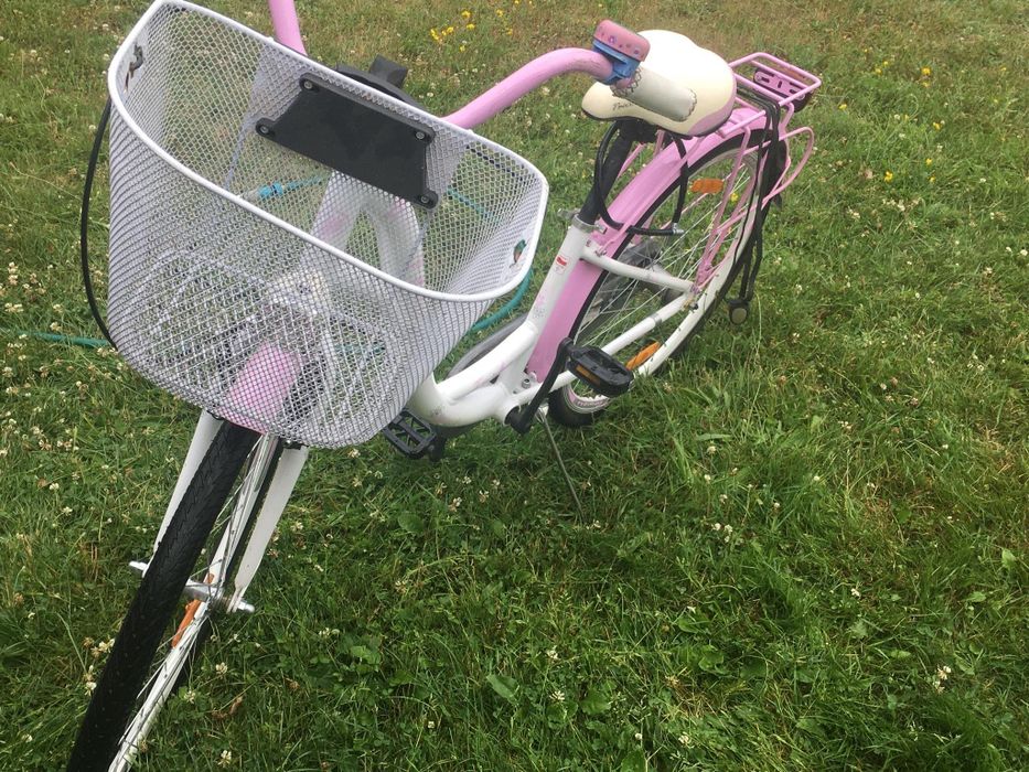 Rower miejski różowy