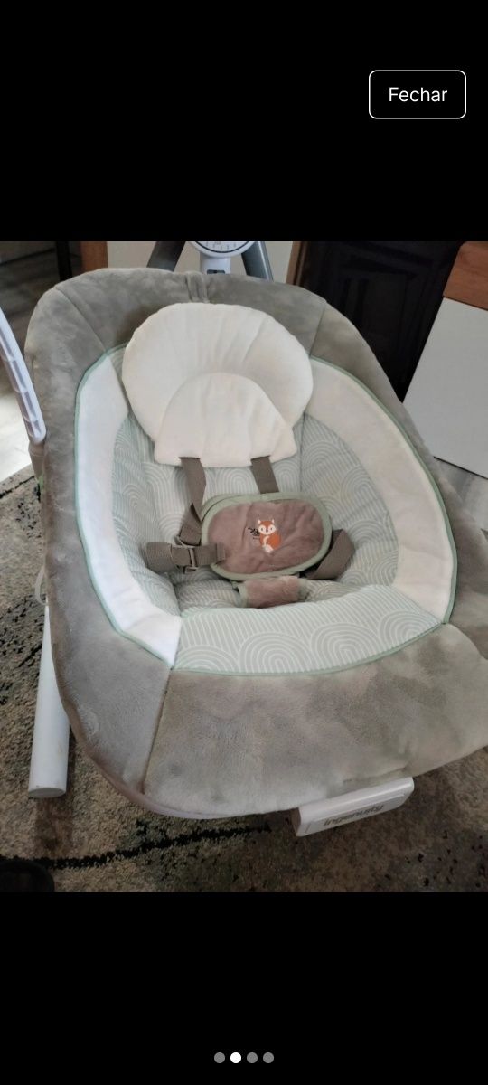 Baloiço bebe com música e rotação a 180°