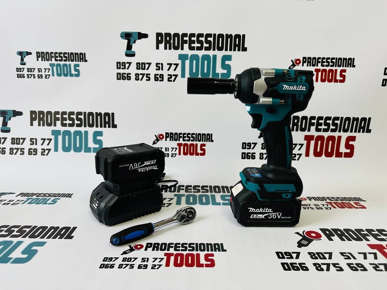 Акумуляторний Винтоверт Makita DTW500 Гайковерт з набором інструментів