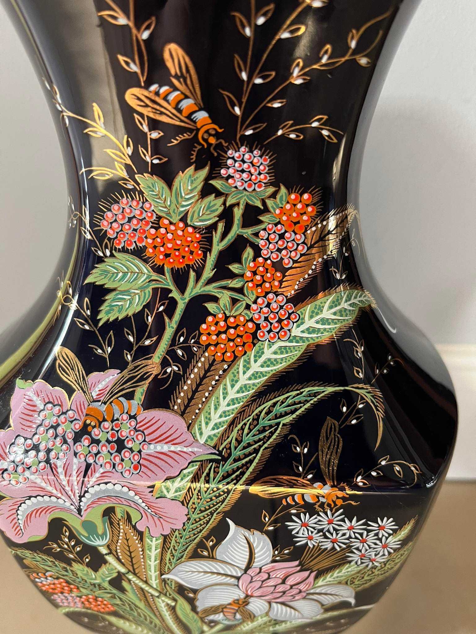 Porcelanowy wazon kobaltowy chiński wzór Decor Exclusiv