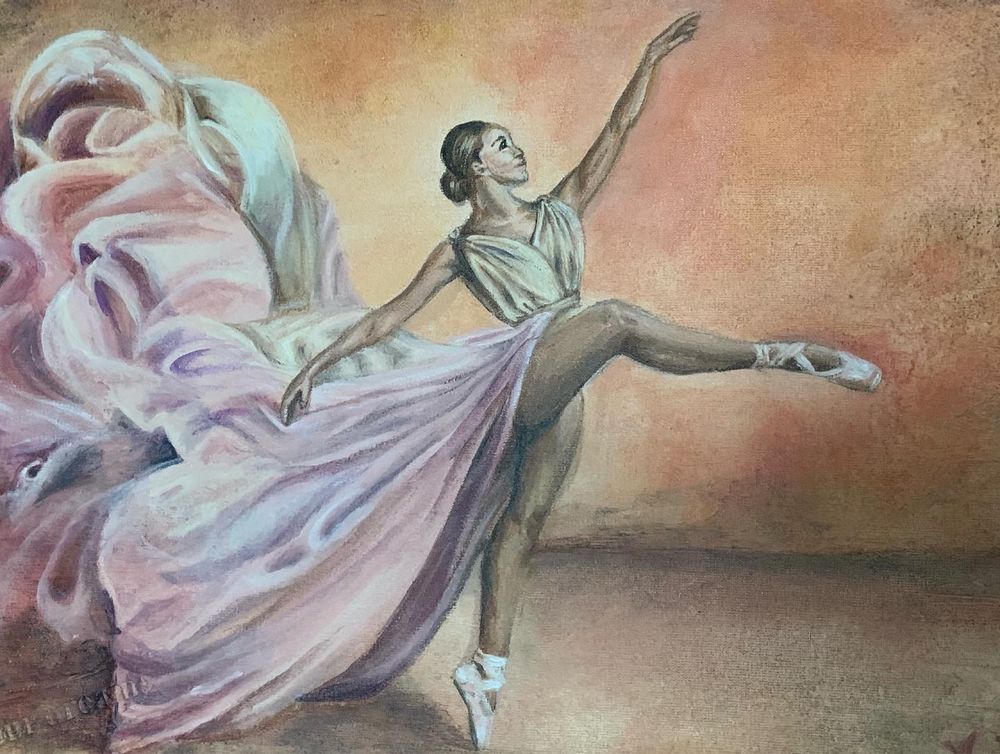 Картина Балерина в рожевому.