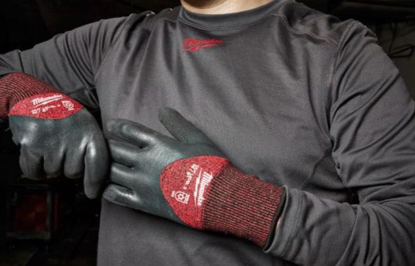 Рукавиці зимові MILWAUKEE, з опором порізам 3 рівня, розмір 9/L, 10/XL