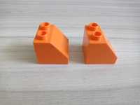 Lego Duplo 2x2 daszek, skos - 6474 - pomarańczowy