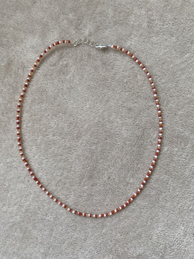 Naszyjnik z koralików handmade ręcznie robiony z zapięciem
