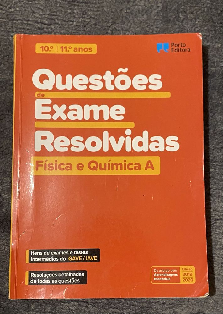 Livro Questões de Exame Resolvidas Física e Química A 10º/11º Ano
