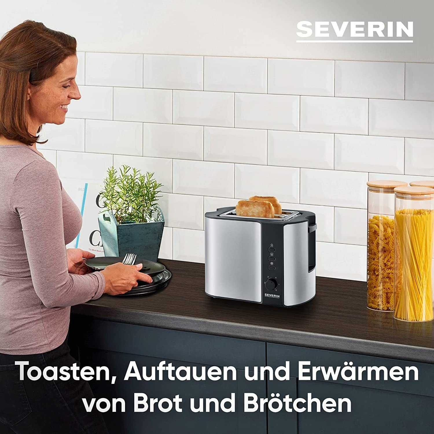 Toster Severin AT 2589 srebrny/szary 800 W