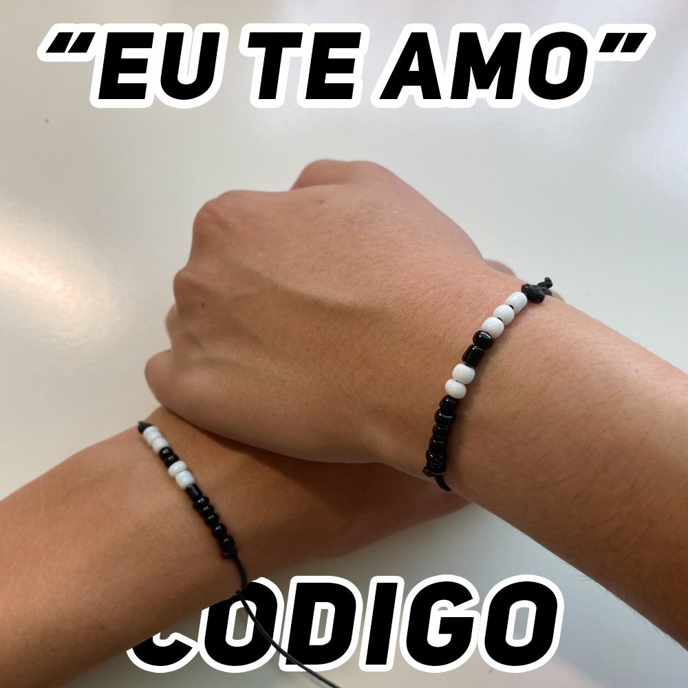 Pulseiras "eu te amo" Código Morse