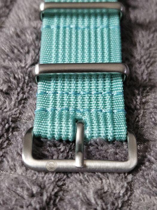 Pasek do zegarka 22mm CNS turkusowy NATO