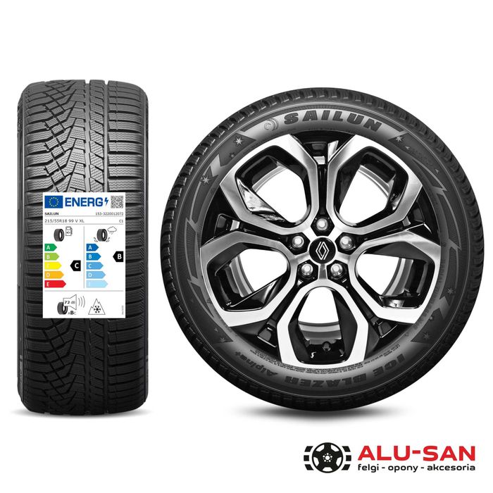 Nowe koła zimowe 18" Renault Symbioz Arkana Megane Captur 215/55R18