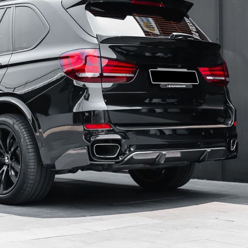 Диффузор накладка бампера BMW X5 F15 БМВ Х5 Ф15 спойлер сплиттер обвес