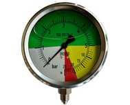 Manometr glicerynowy  0-5/25 bar M100 INOX G1/4 dolne do opryskiwacza