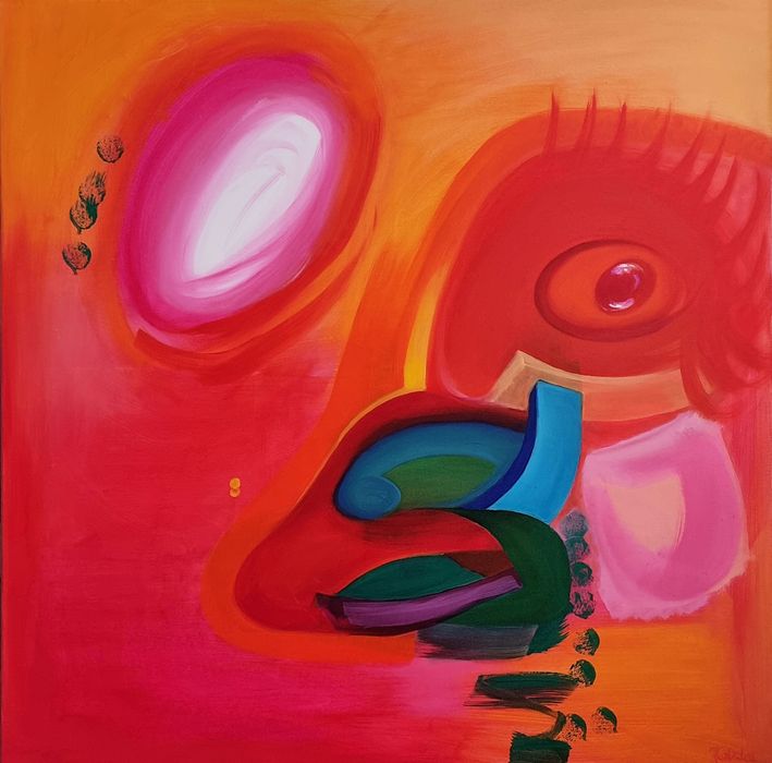 Duży obraz olejny Puppy