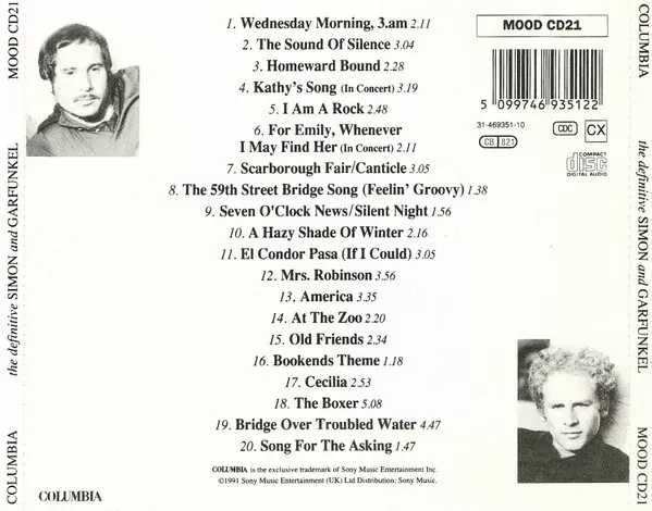 The Definitive Simon & Garfunkelr- CD - near MINT -
