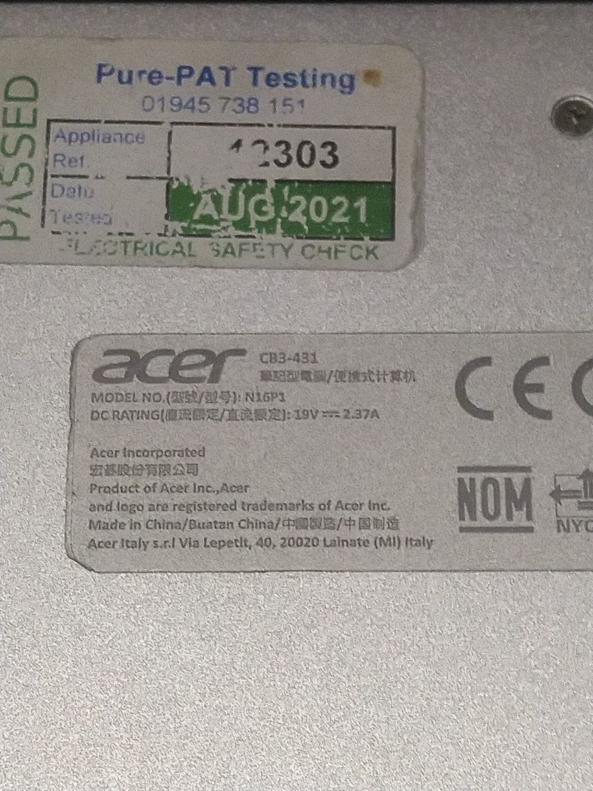 Chromebook Acer CB3-431 ноутбук