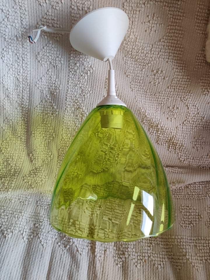 Lampa lampka wiszàca zielona duży gwint