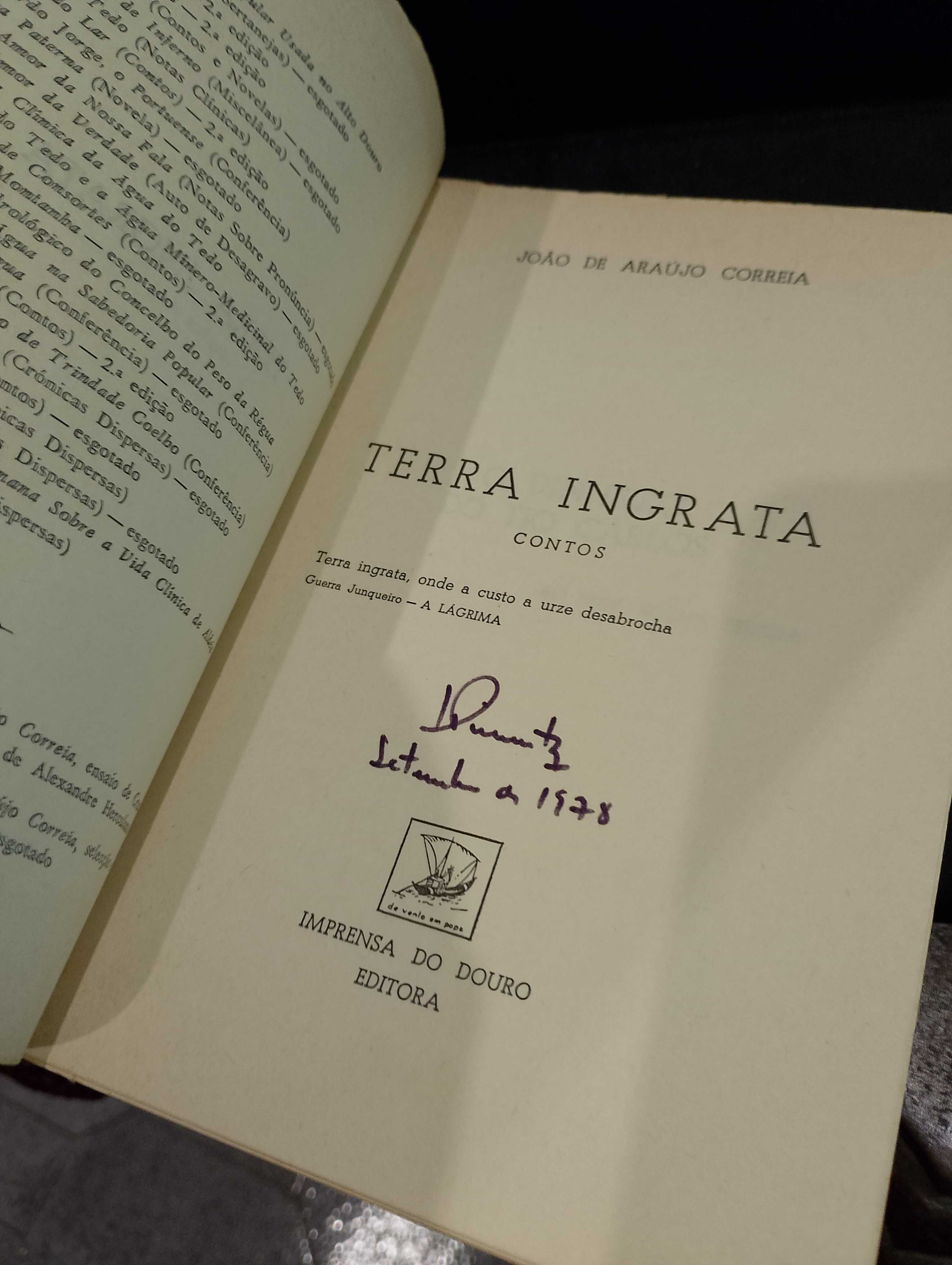 Terra Ingrata - João de Araújo Correia "Imprensa do Douro"