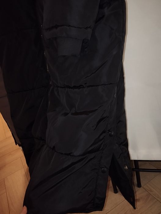 Oversize płaszcz kurtka długa zara z kapturem