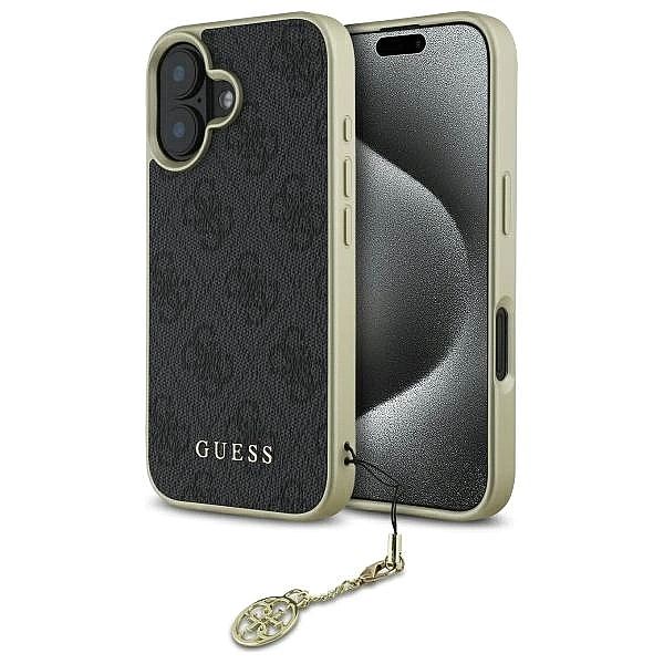 Guess GUHCP16SGF4GGR iPhone 16/6.1" czarny/black hardcase 4G Charms Co