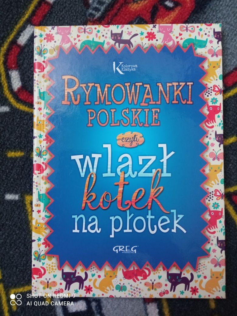 Książka rymowanki Polskie wlazł kotek na płotek