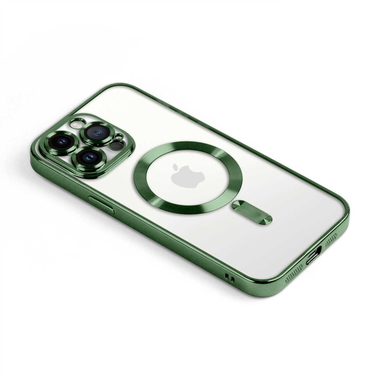 Etui Iphone 13/14/15 Plus Pro Max Magsafe Case Obudowa Plecki Zielony