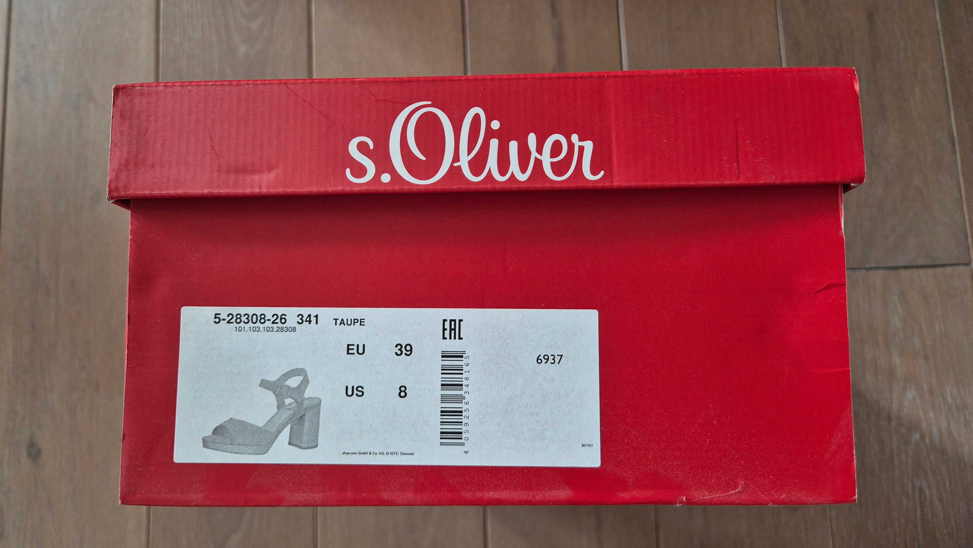 Sandałki S.Oliver nowe beżowe r. 39