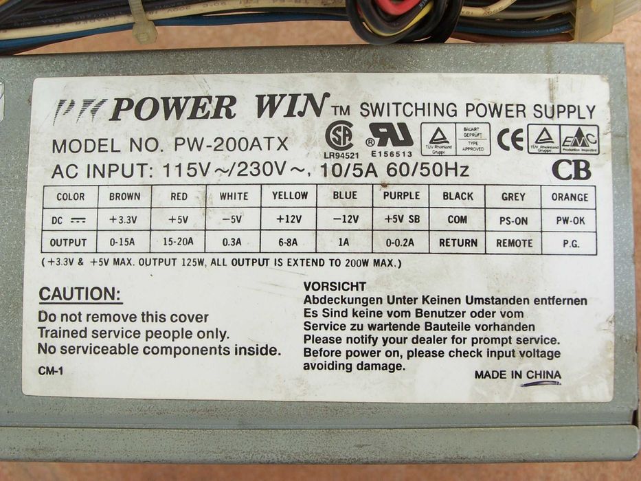 ATX 20-pin Power Supplies for Desktop PCs (Tower) Switching Power Supply64170345628545123