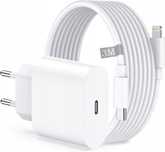 szybka ładowarka + kabel usbc do iphone'a