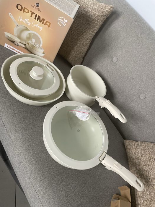 Новий набір сковорід та каструль німецької якості