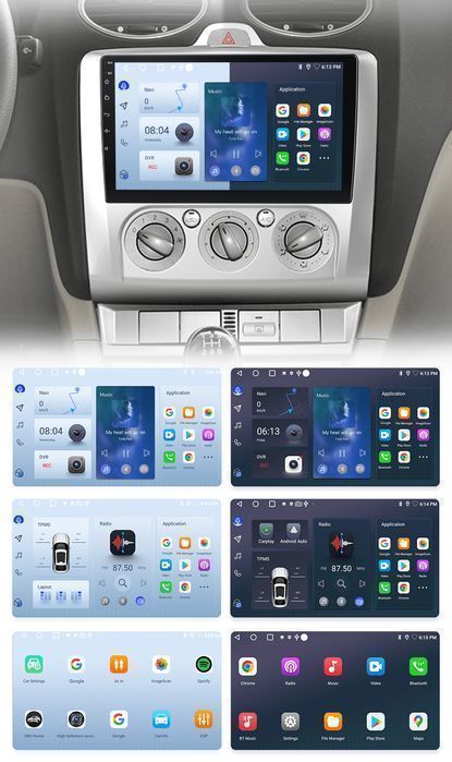 Radio nawigacja Ford Focus 2 mk2 2004 - 2011 Android Carplay 2GB 32G A