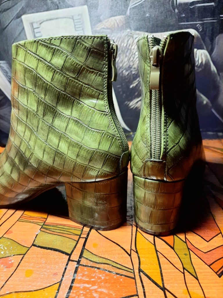 Ботинки VICES (original)женские,кожа ,крокодил
