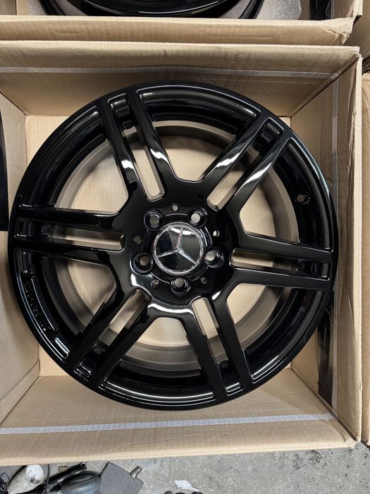 Alufelgi Mercedes AMG 5x112 7,5J ET47 8,5J ET58 17 PIANO BLACK WYSYLKA