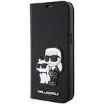 Etui Karl Lagerfeld Saffiano Karl&Choupette na iPhone 14 Pro - czarne