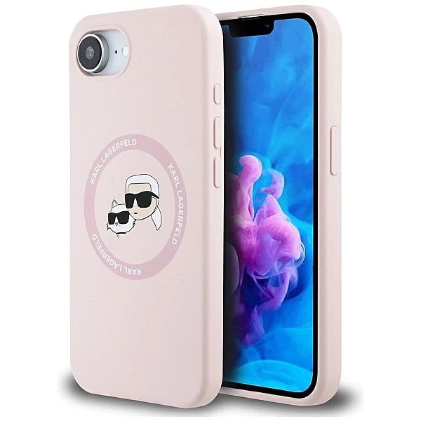 Etui Karl Lagerfeld Silicone Karl&Choupette Heads MagSafe na iPhone 16